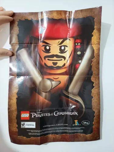 LEGO pôster do jogo Piratas do Caribe, com leve desgaste (EXTREMAMENTE RARO)