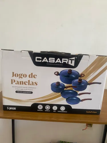 Jogo de panelas anti aderentes de nano Cerâmica