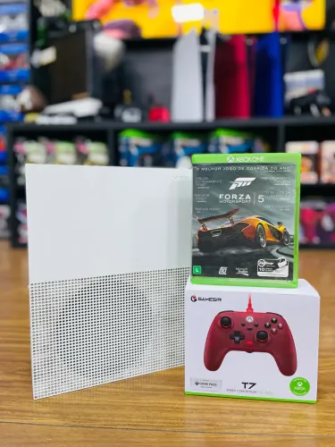 XBOX ONE S 1TB SEMI NOVO 3 MÊS DE GARANTIA