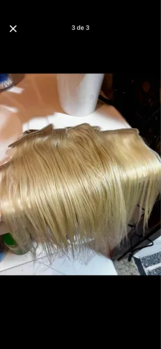Cabelo brasileiro do Sul loiro 40cm