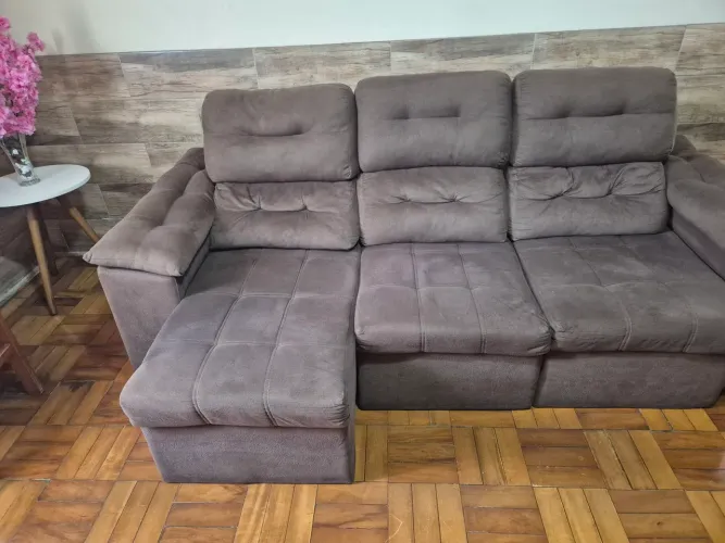 Sofá 3 lugares retrátil 