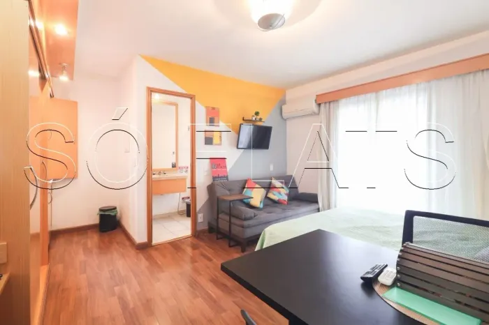 Interative com 23m², 1 dormitório e 1 vaga disponível para locação no Jardim Paulista.