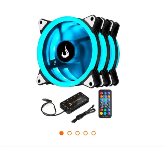 KIT 3 FANS RISE MODE SMART + CONTROLADORA E CONTROLE