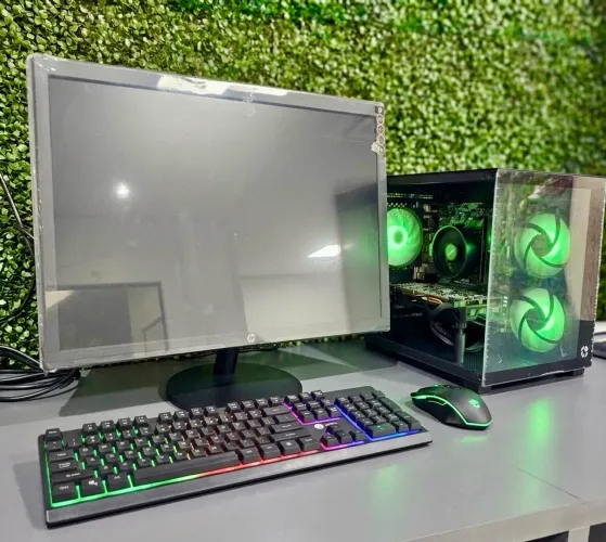 PC GAMER COMPLETO - RYZEN 5 5600G + RX 580 8GB - MONITOR + KIT GAMER