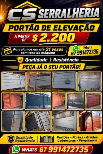Portão de elevação,portão de correr, PORTAS A PARTIR 699 confira nas fotos
