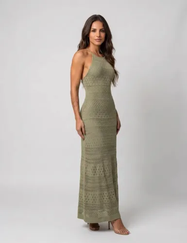 Vestido Tricot Longo Festa