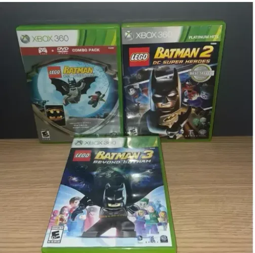 XBOX 360 JOGOS Batman Lego The Videogame + Dc Super Heroes + Beyond Gotham MIDIA FÍSICA