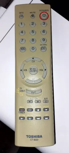Controle remoto original TOSHIBA CT8020(TV+DVD+VCR)usado