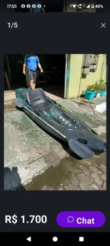Caiaque Hunter Fisher o banco e Remo original