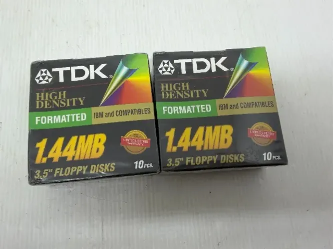 2 Caixas de Disquete TDK Lacradas - 3 1/2 1.44 mb