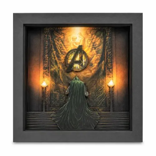 Quadro Vingadores 3D artesanal 23x23cm