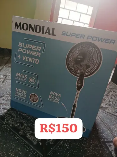 Ventilador coluna Mondial, 40cm, 110V, R$ 150