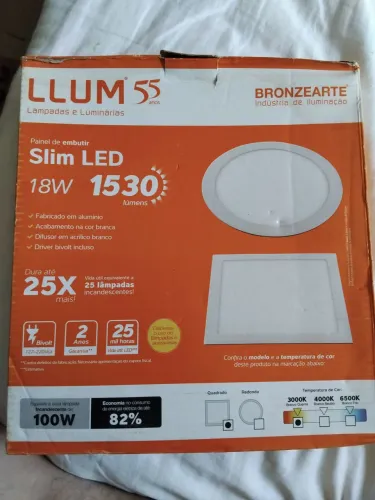 Painel de Embutir Slim Led 18w