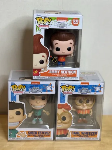 Coleção Completa Funko Pop Jimmy Neutron, Carl e Sheen Originais