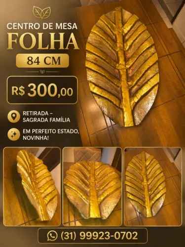 Centro de Mesa Folha 84 cm