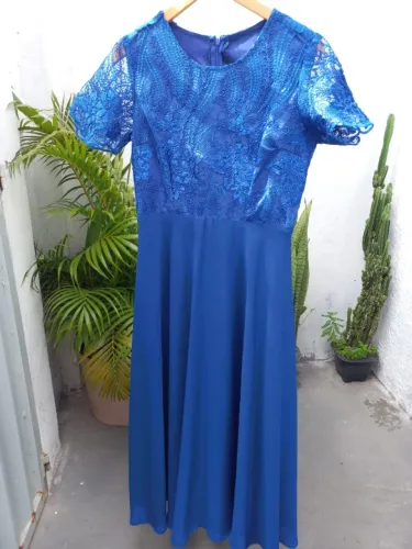 Vestido de Festa Azul Turquesa - Veste tamanho M  (42)