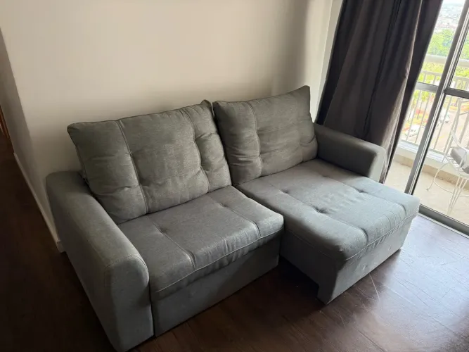 Sofá Retrátil e Reclinável Tok&Stok Laziness - Cinza