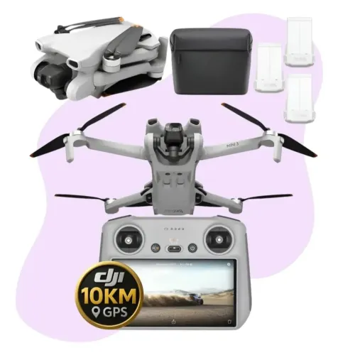 Drone DJI Mini 3 Fly More Combo 4K + Controle DJI RC