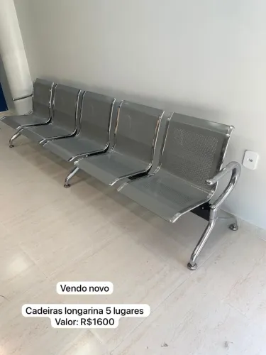 Cadeiras longarina 5 lugares novo