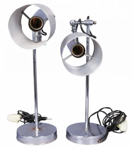 Par de Abajures em Inox | Design Tubular Moderno | 40 cm