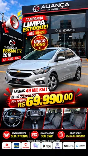 Chevrolet Prisma Sed. LTZ 1.4 8V Flexpower 4P Aut. 2018