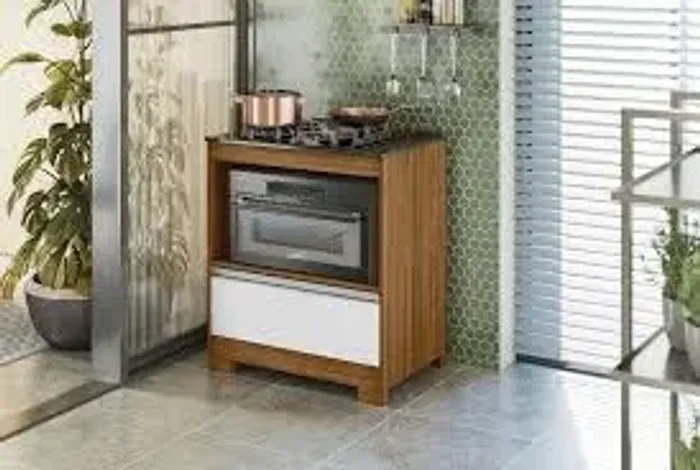 Balcão CookTop NT 3110 4 Bocas Freijo.Branco Notavel - Entrega Rápida!