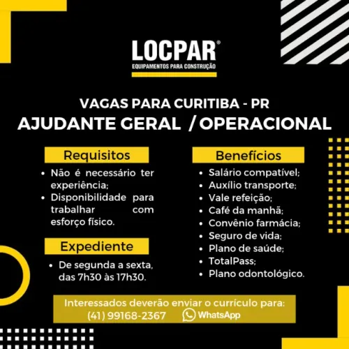 Vaga - Ajudante de Carga e Descarga