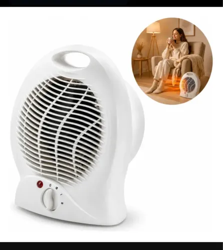 Mini Aquecedor Ar Elétrico Portátil Mesa  Ventilação Quente