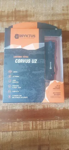 Lanterna Tática CORVUS U2 300 LUMENS MULTIFUNÇÕES RECARREGÁVEL INCLUSO BATERIA NOVA nCAIXA