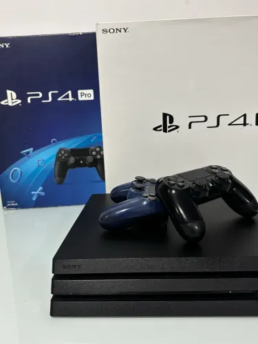 PS4 Pro 1TB 4K + 2 Controles + 2 Jogos
