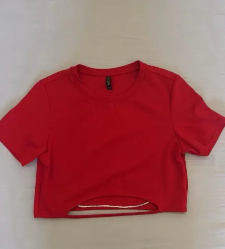 Blusa cropped vermelha m, Renner