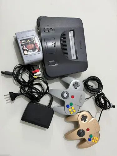 NINTENDO 64 COMPLETO + 4 JOGOS CLÁSSICOS + 2 CONTROLES ?