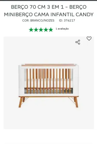 Berço candy 3 em 1 tok stok