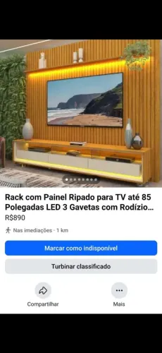 Rack com Painel Ripado