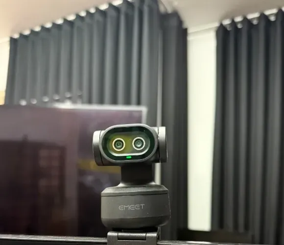 Webcam PTZ 4K EMEET Pixy com IA | Ideal para Lives, Podcast e OBS