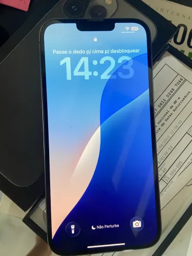 iPhone 13 Pro Max com caixa e nota fiscal