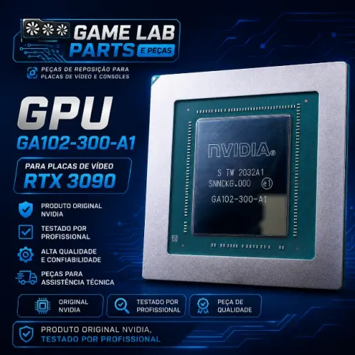 GPU NVIDIA Original GA102-300-A1 RTX 3090 | Chip Gráfico Testado