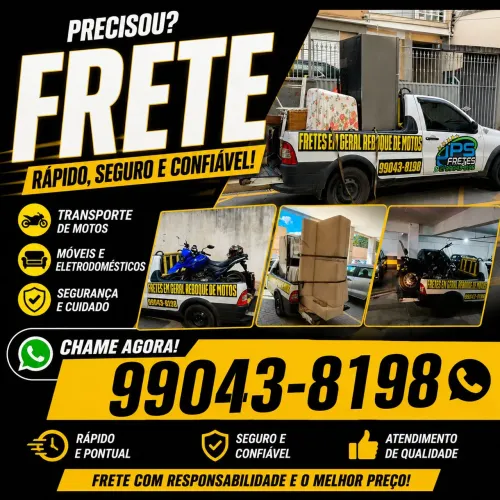 Frete mudança reboque de motos retirada de entulhos