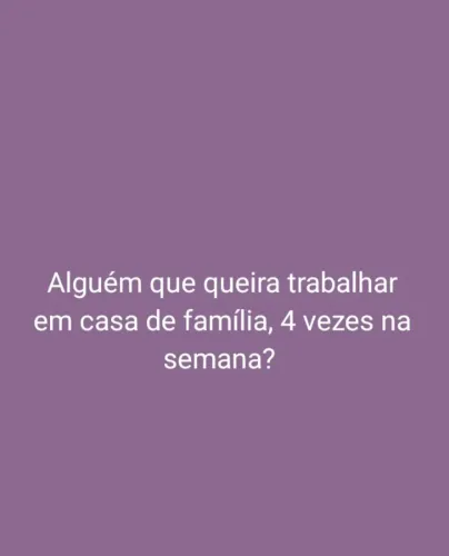 Precisa-se de diarista.