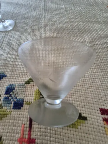 Taças em cristal para sorvete em dois modelos diferente
