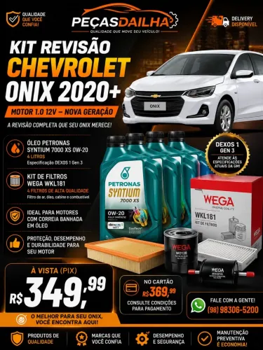 KIT DE REVISÃO CHEVROLET ÔNIX MOTOR 1.0
