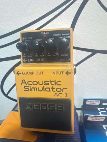 Pedal Boss acoustic simulador ac-3 simulador de violão mint condition 
