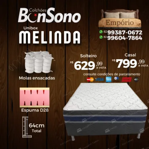 Unibox cama solteiro ou casal molas ensacadas pronta entrega