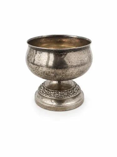 Taça Decorativa Vintage Prateada