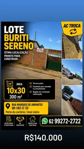 LOTE Buriti sereno ótima localização