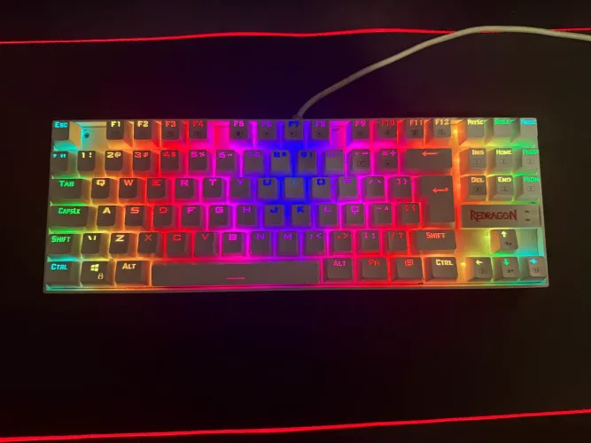 Teclado Mecânico Redragon Kumara White - Excelente Estado