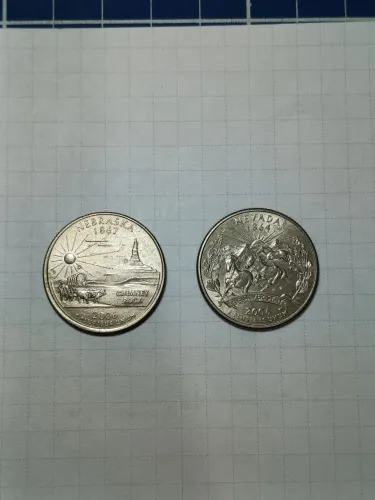 Dupla de moedas Quarter Dólar - 2006 P
