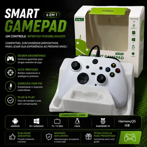 Controle Com fio 6 em 1