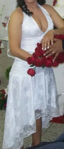 Vestido de noiva frente única Estilo Mullet
