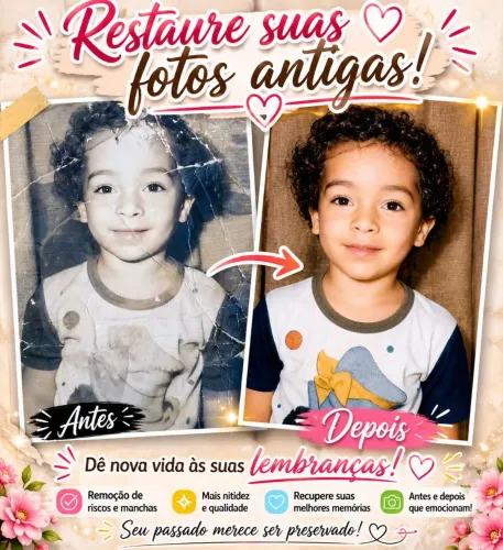 Restauração  de fotos antigas